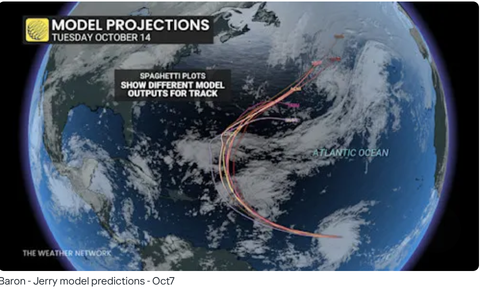 Tropical Storm Jerry forms, but it’s likely to miss land. Here’s why