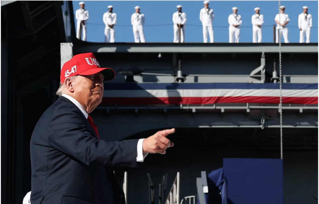 Trump says US hit another boat off Venezuela coast