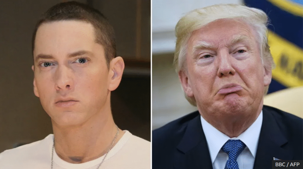 Did Eminem urge audience to chant ‘f*** Trump’ at recent show? Truth behind viral video