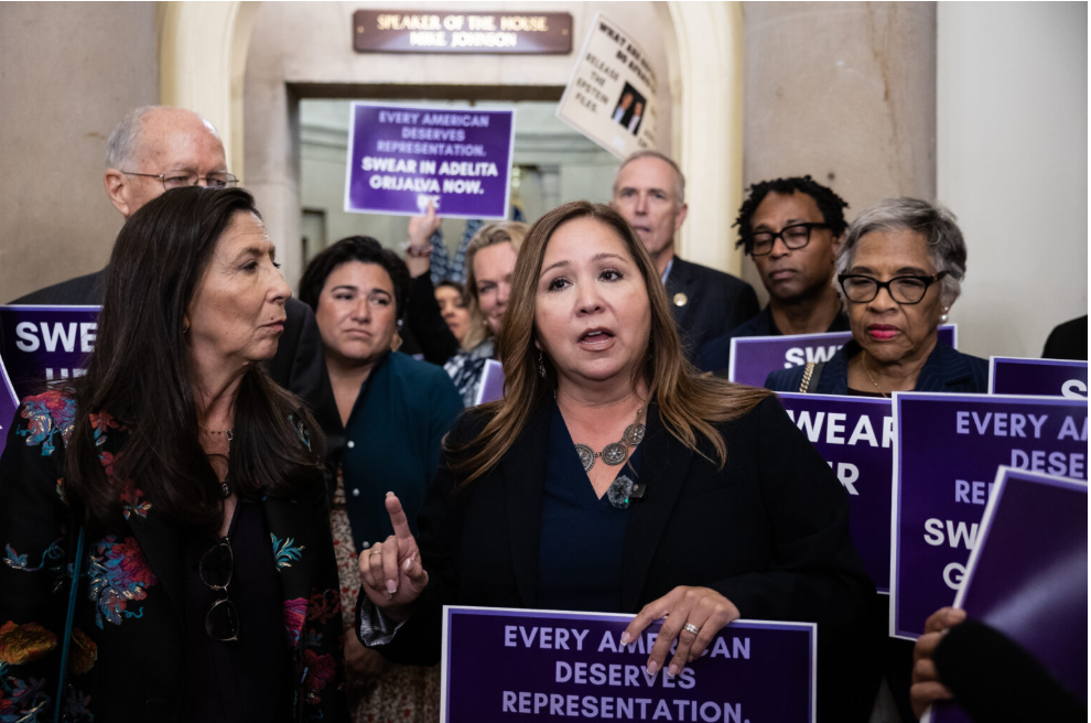 Arizona sues over Speaker Johnson’s refusal to swear in Democrats’ newest congresswoman
