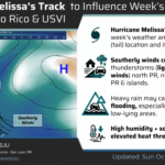 Distant but dominant — Melissa fuels local showers and thunderstorms