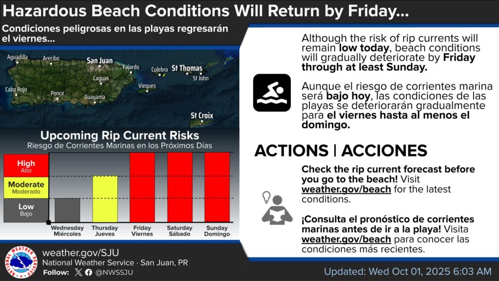 Some sun, a morning thunderstorm in parts of St. Croix, high 91