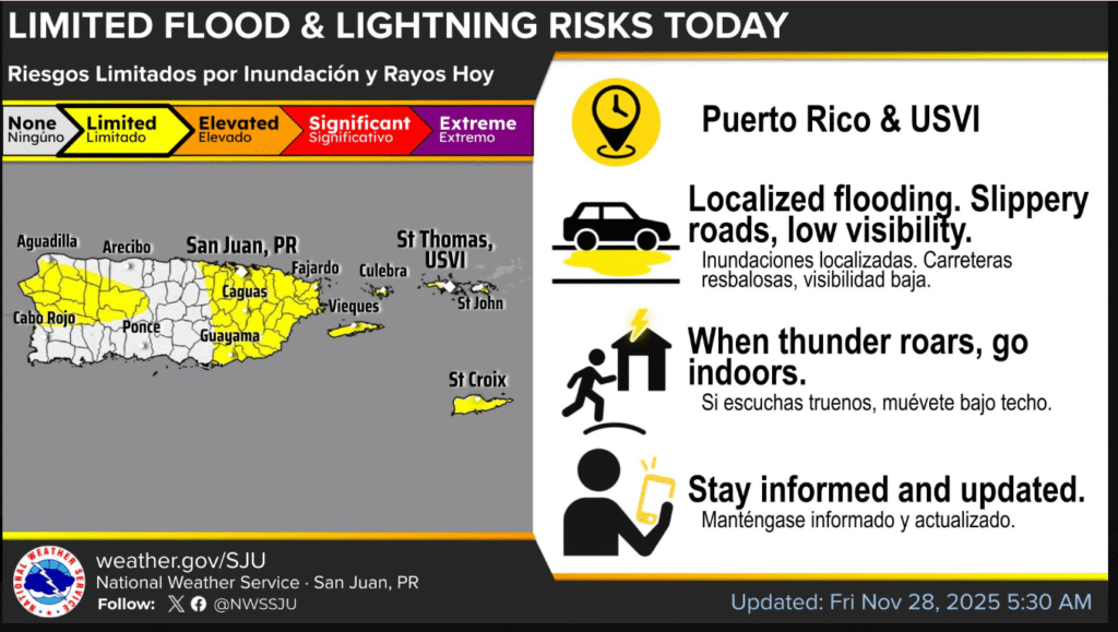 Breezy with times of sun and clouds, a passing shower or two, high 86