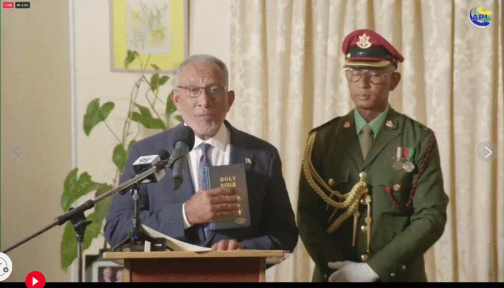 St. Vincent and Grenadines swears in a new leader for the first time in 24 years