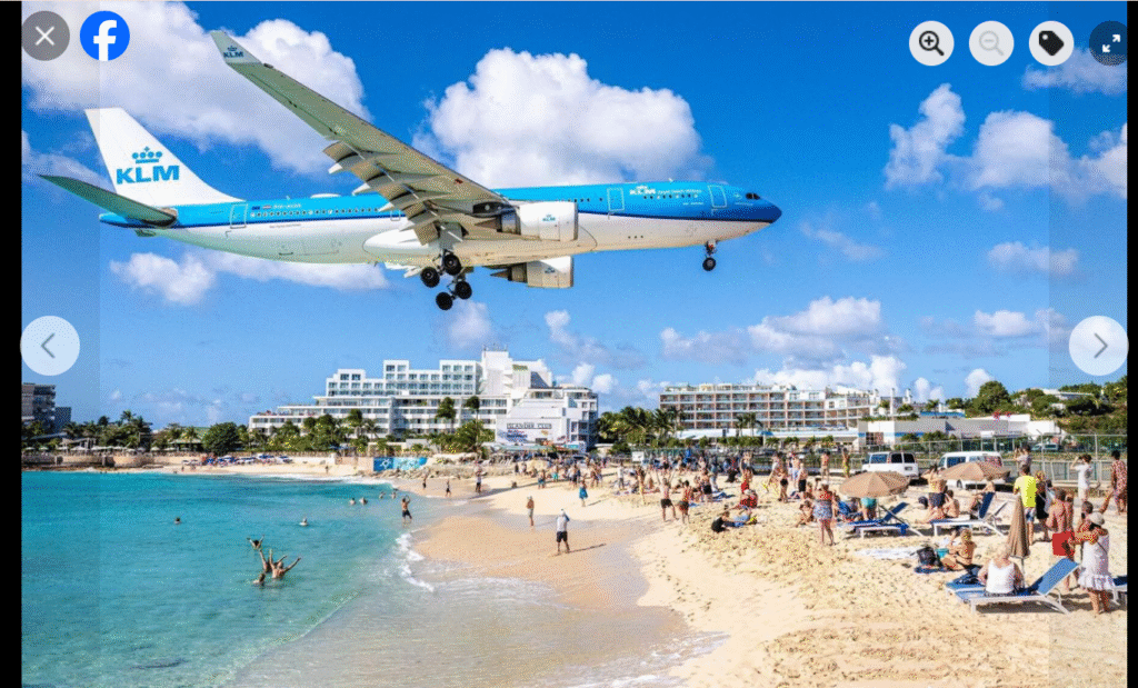The eerie Caribbean beach where planes fly right above your head – but tourists still call it a tropical paradise