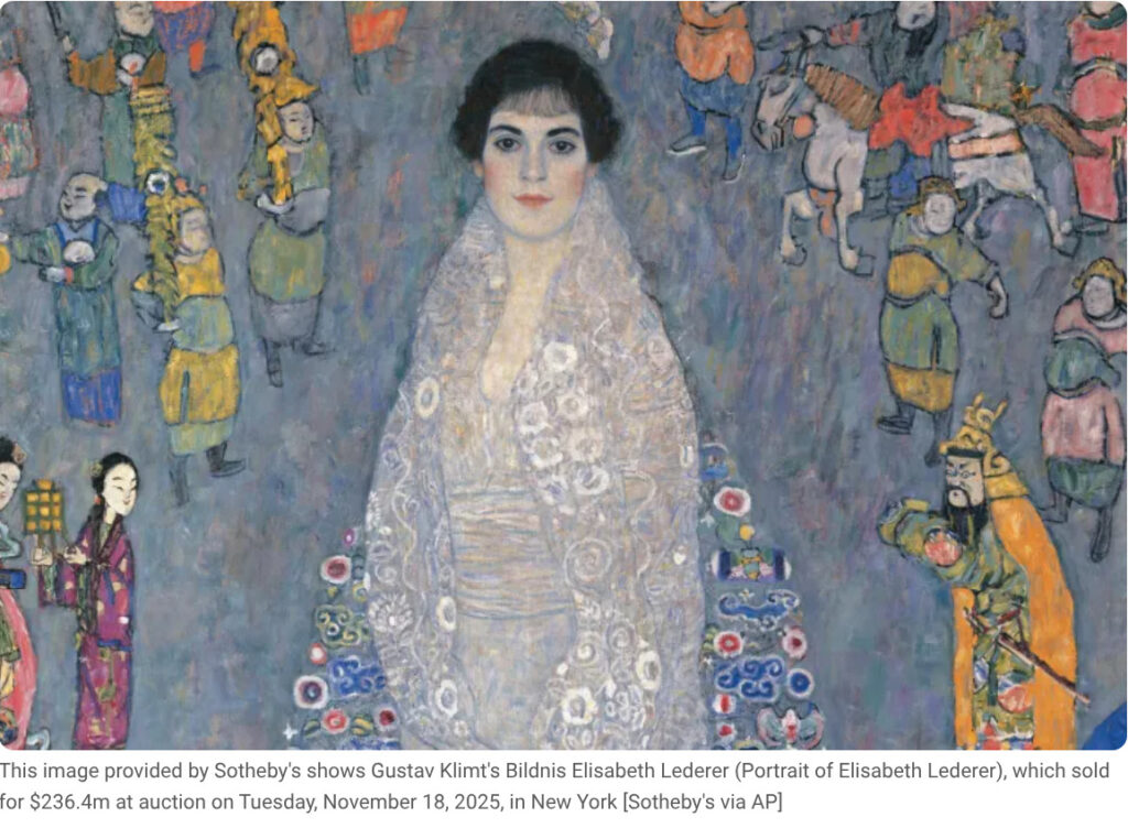 Gustav Klimt portrait sells for $236.4 million, making it the second most expensive artwork ever sold at auction