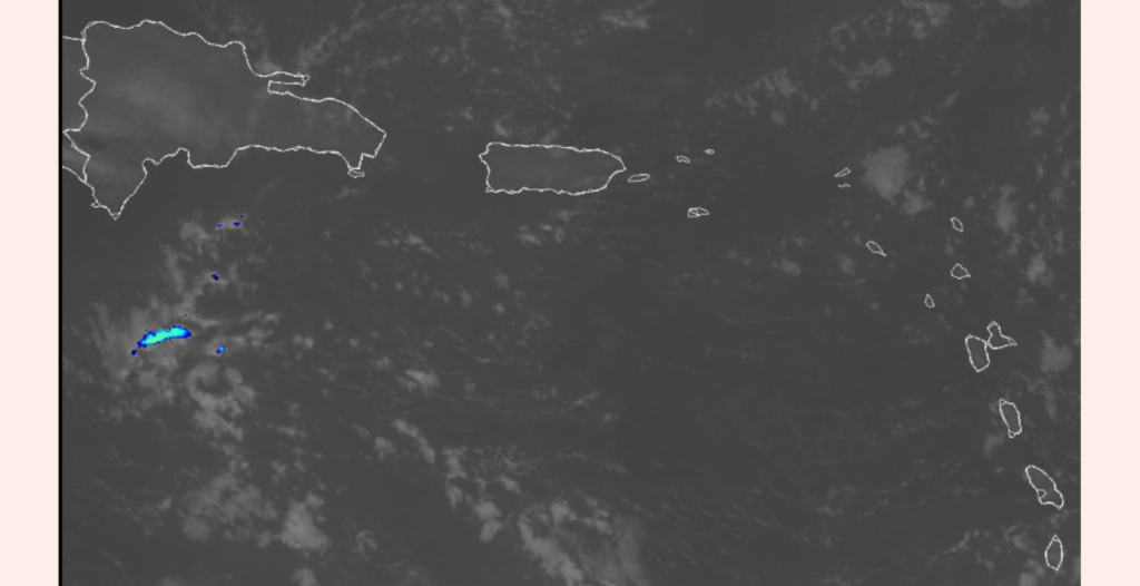 Breezy with partial sunshine, high 87