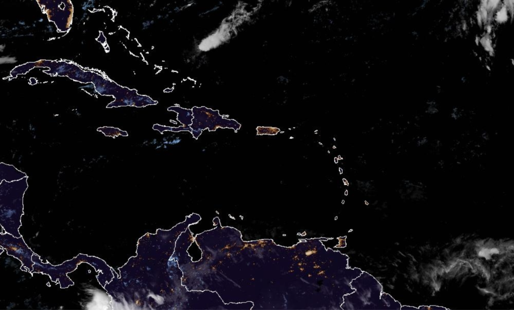 Mostly sunny, breezy, high 86