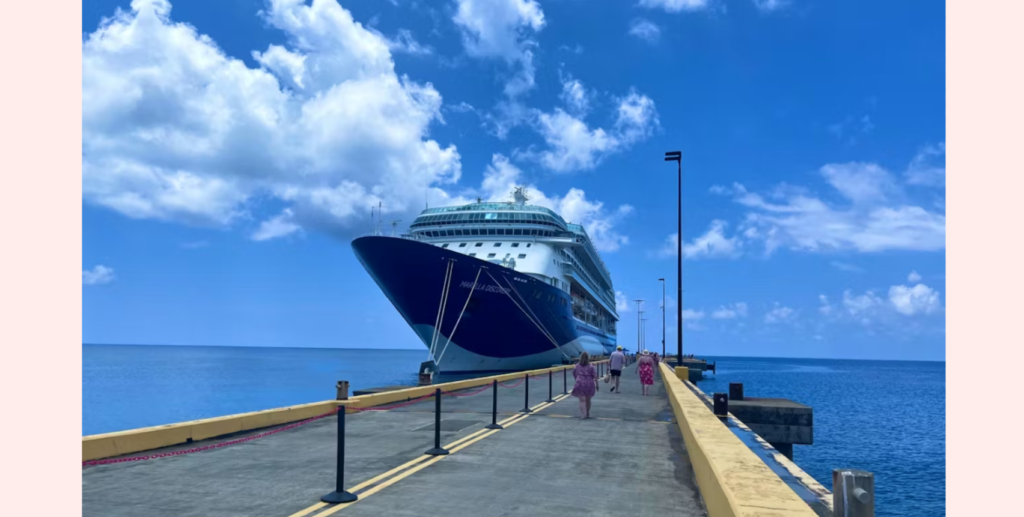 Marella Discovery docked at the Frederiksted Pier in St. Croix today