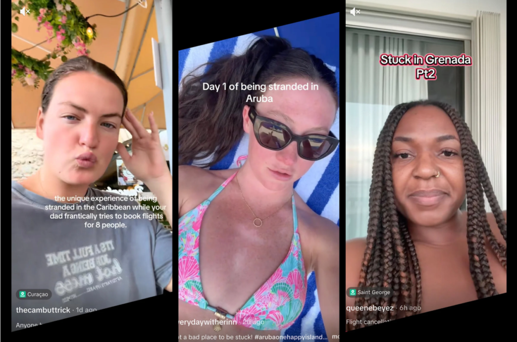 American tourists left stranded in the Caribbean following flight cancellations after airspace closed for Maduro operation